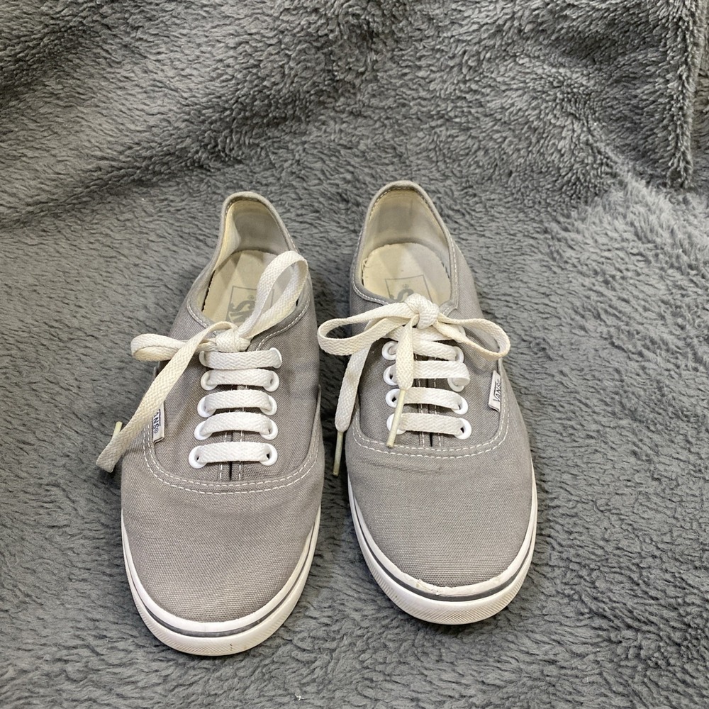 Vans Unisex Authentic Sneakers Grey Lace Up W 7 M 5.5